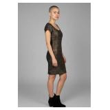 NWT Sz SM Gold & Black Mini Dress