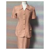 Sz 6 Liz Elana 100% Silk 2PC Skirt Suit