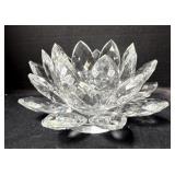 Faceted Clear Crystal Lotus Flower