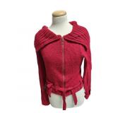 Sz SM/MD Red Zip Sweater