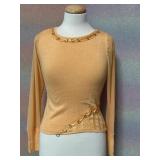 GongLian Knit Top Eyelet and Charm