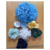 Assorted Blue Clips & Pins