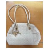 Quilted Fabric Charm Shoulder Bag