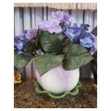 Faux Purple and Blue Hydrangea Floral Arrangement