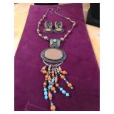 Bohemian-style Statement Necklace and Matching