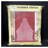 White Lamb Jacquard Gold Curtain Set