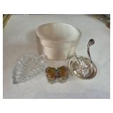 Leaf Trinket Dish, Lidded Butterfly Box