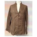 Sz 8 Rafaella Petites Long Sleeve Brown Shirt