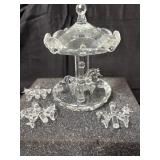 A Crystal Merry Go Round -Needs Repairs, See Pics