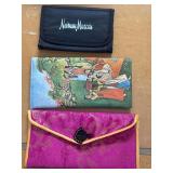 Neiman Marcus Fold Up Pouch,  Pink Floral Coin