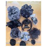 Assorted Black Clips & Pins