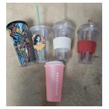 Collection of Reusable Cold Cups, Tumblers, and