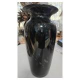 Black Amethyst Glass Flower Vase 11.5"ï¿½5.5"