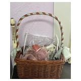 Basket with Hair Accessories & Scarf