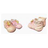 Pink Ceramic Baby Shoes