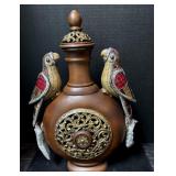 Parrot Vase (needs repair see photos)