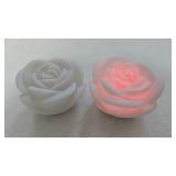 (2) LED Rose Flower Night Lights-One Works, other