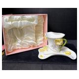 NIB Handcrafted Porcelain Tea and Coffee Set