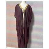 Wine Colored Flowing Kaftan Abaya, or Bisht Style