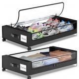 Under Bed Storage with Wheels, 2-Pack