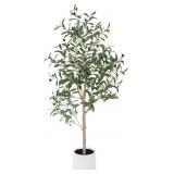 4ft Olive Tree, Silk Faux, in Planter