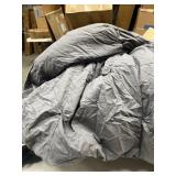 Down comforter, 106x90" (king), gray