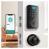 Fingerprint Door Lock Deadbolt with Handle Set