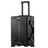24 Inch Aluminum Frame Zipperless Luggage