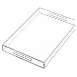 HIIMIEI Acrylic Tray, 10x15", Clear