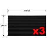 3pc RV Blinds 50 W x 24 L, black
