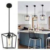 3 Pack Black Pendant Lights for Kitchen Island