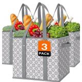 WISELIFE Reusable Grocery Bags 3 Pack