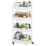 Sywhitta 4-Tier Rolling Utility Cart with Handle