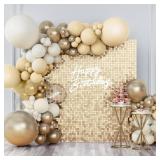 Shimmer Wall Backdrop Champagne Gold, 12 Panels