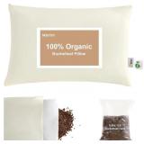 Organic Buckwheat Pillow, Dual-Layer Case 20"x26"