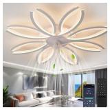 41" Modern Ceiling Fan with Dimmable LED Lights
