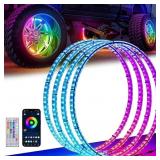 Ehaho 17" Double Row Wheel Lights, Brighter RGB