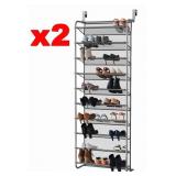 2pc ClosetMaid 62.25" Metal Shoe Organizer