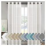 H.VERSAILTEX White Linen Curtains 96 inches