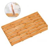 Bamboo Bath Floor Mat - Non-Slip, 31.3 x 18.1 in.
