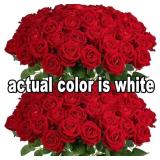 Auihiay artificial white roses