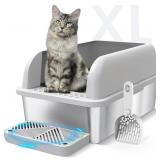 Stainless Steel Cat Litter Box with Lid XL