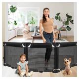 82" Extra Wide 3-Panel Baby Gate, 27.5" Tall