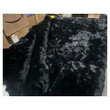 Black faux fur, approx 70x106"