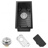 FAUENPEEY 10x18 Inch Black Bar Sink