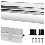32" Shower Door Drip Rail With Sweep - Chrome