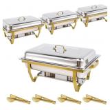 Stelora 9 Qt Chafing Dish Set, 4 Pack