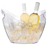 2pc Ice Buckets, Clear Acrylic 4 Liter