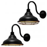 2pc Gooseneck Barn Light Outdoor