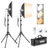 16"x16" Softbox Kit, 85W LED Bulbs, Photography